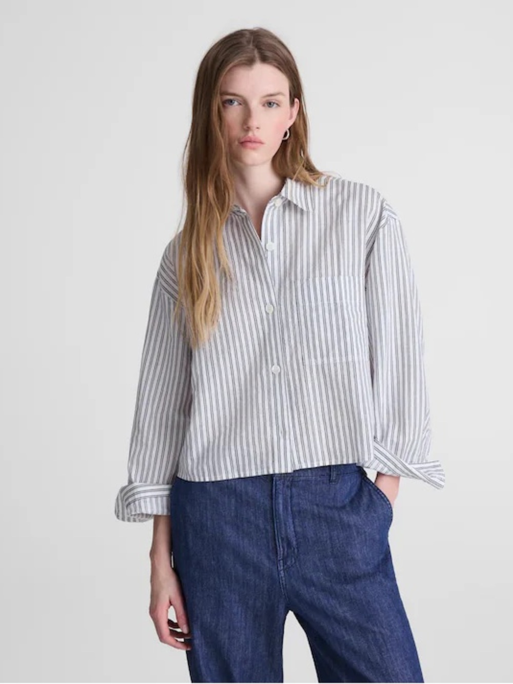 Madewell Straight-Hem Shirt in Linen XS